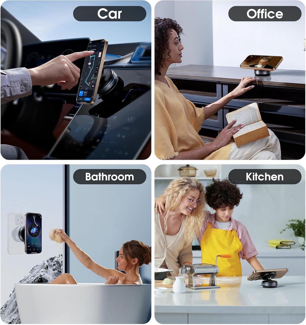 Magnetic Vacuum Suction Phone Holder