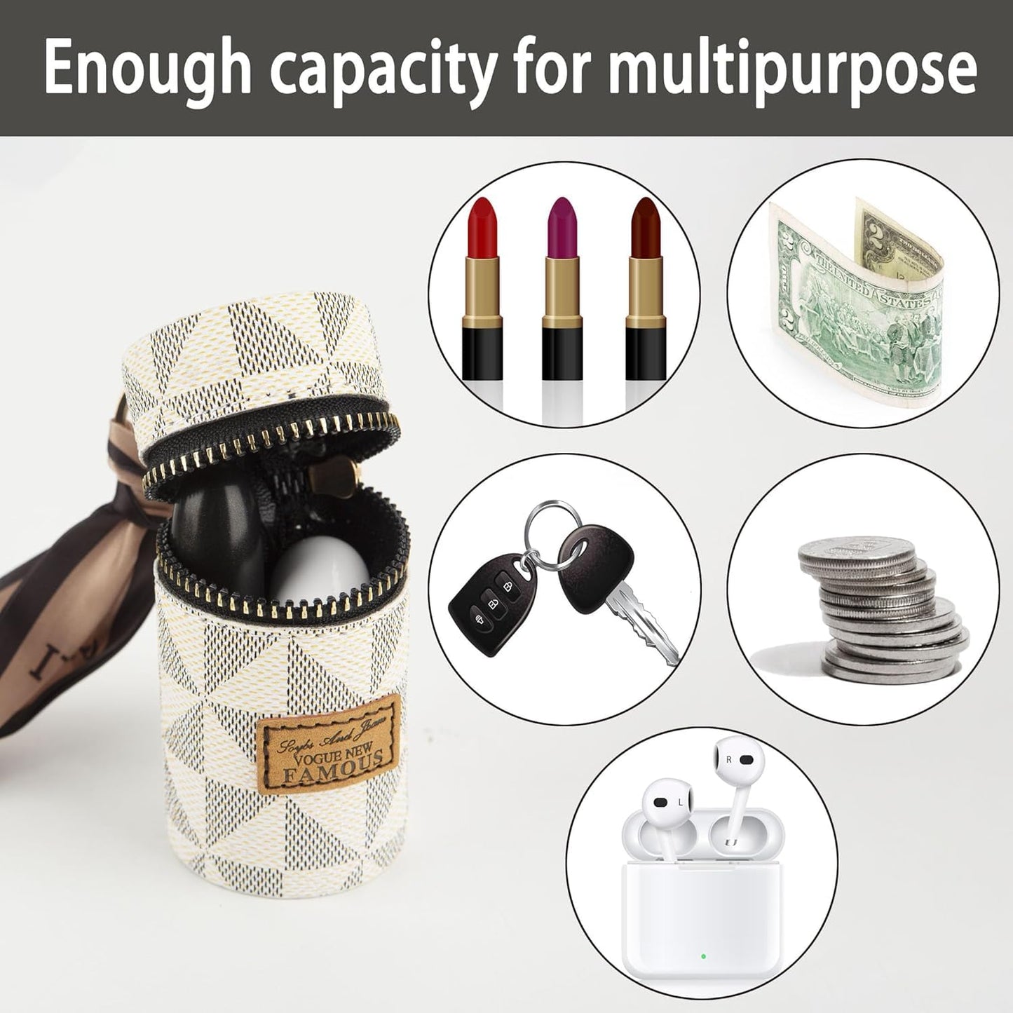 Luxury Leather Lipstick Organizer